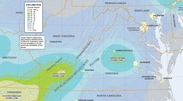 Central VA seismic zone-1