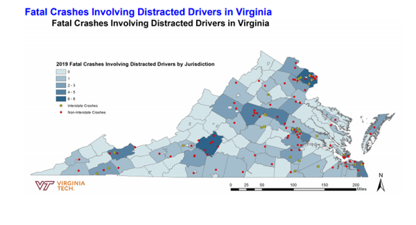 Fatal Crashes in VA from Texting-1