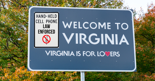Virginia Road Sign Cell Phone Law-1-1
