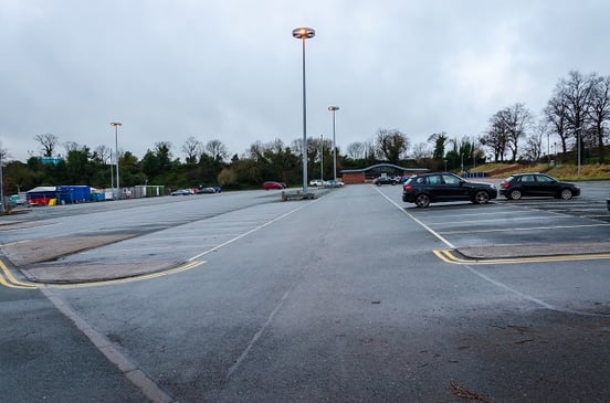 desolate parking lot