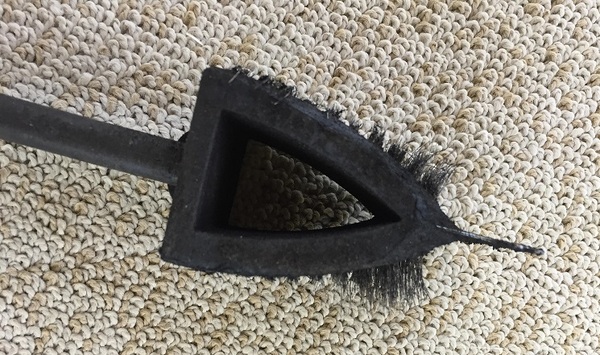 grill brush with missing wires and over use-1