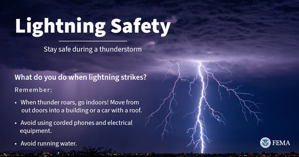Infographic on lightning safety